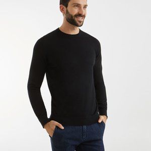 Hanes Xtemp long sleeve sweater round neck black